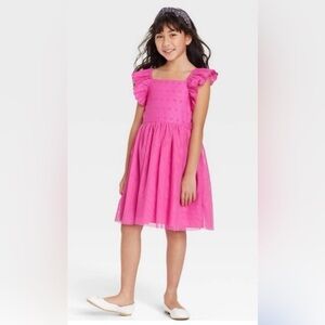 Cat & Jack Girls Pink Ruffle Flutter Dress 💕👧🌸
Size: 6X
